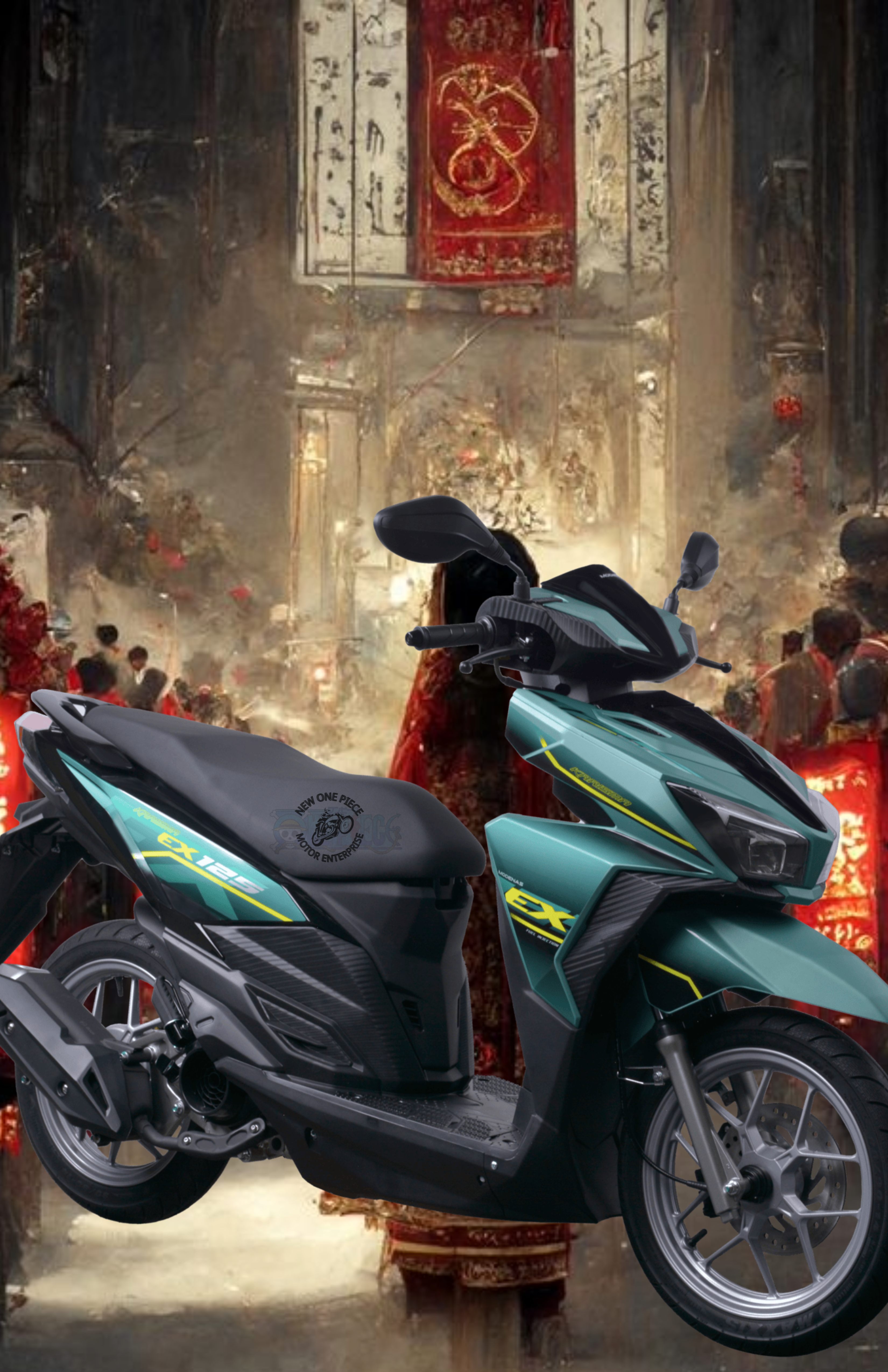 MODENAS KARISMA EX125 (MINT GREEN/PASSIONATE RED/CARIBBEAN CYAN)