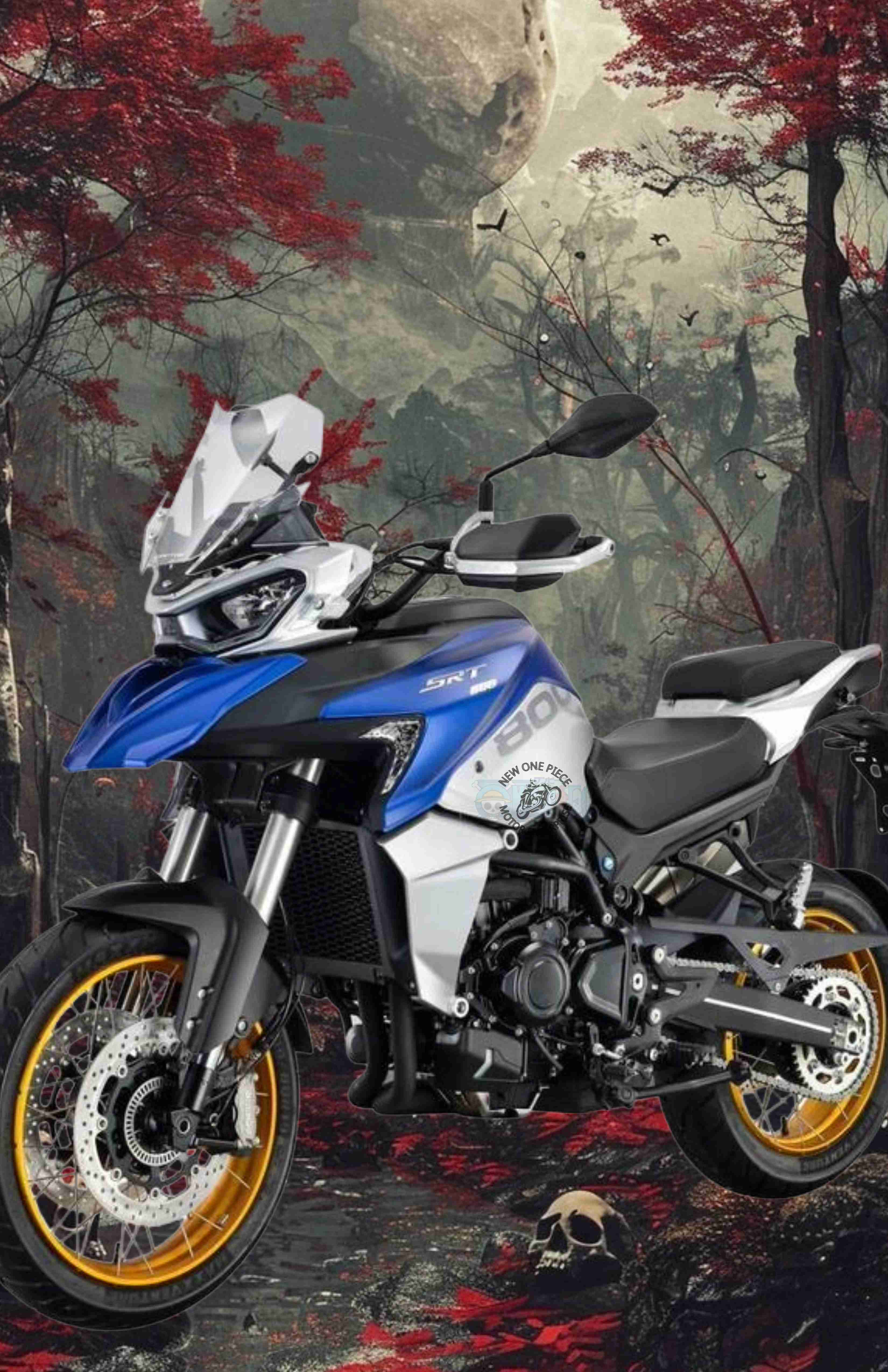 QJMOTOR SRT800X (BLUE/GREEN)