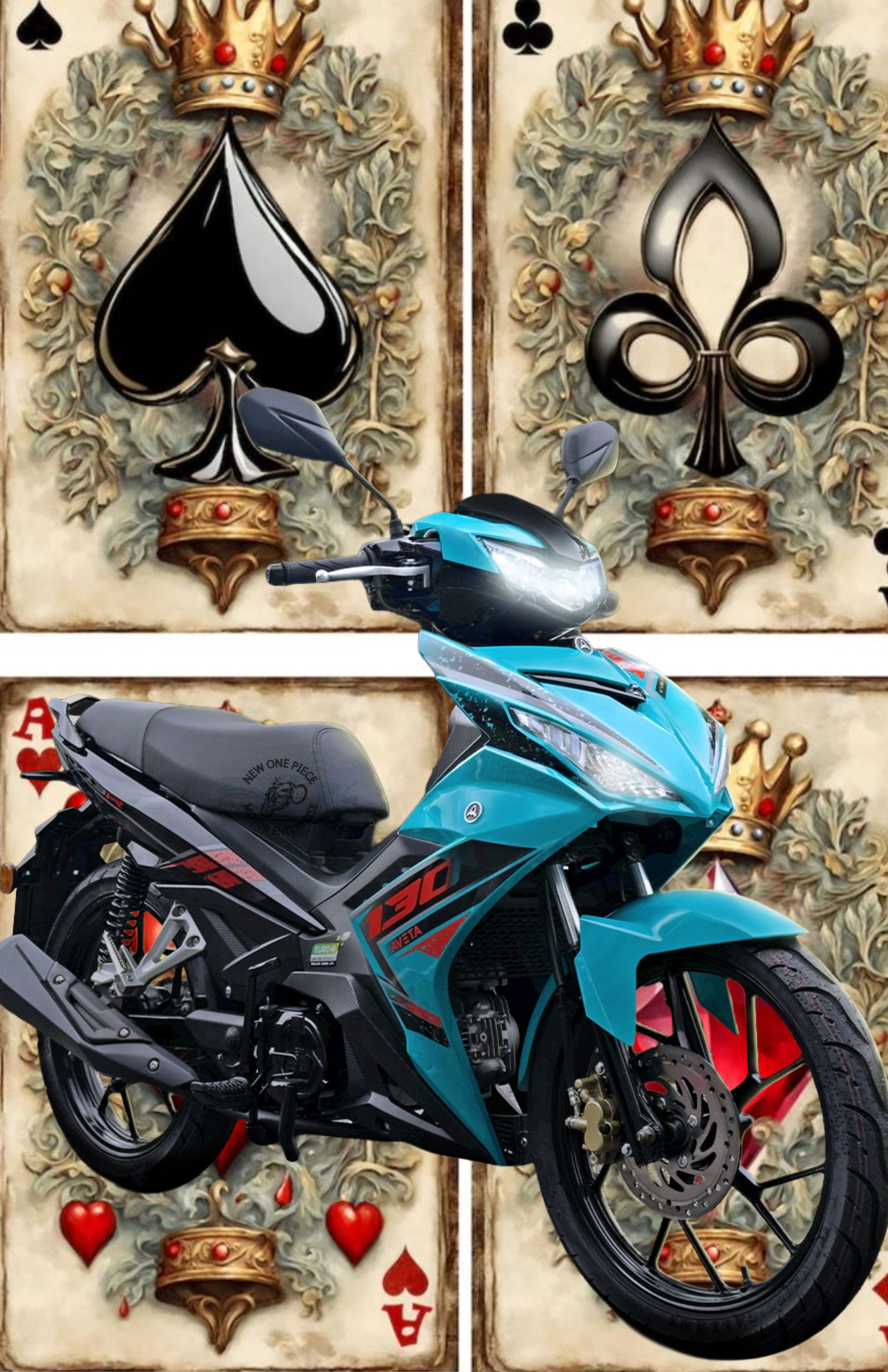 AVETA V13R (CYAN BLUE/BLACK/DARK GREY)