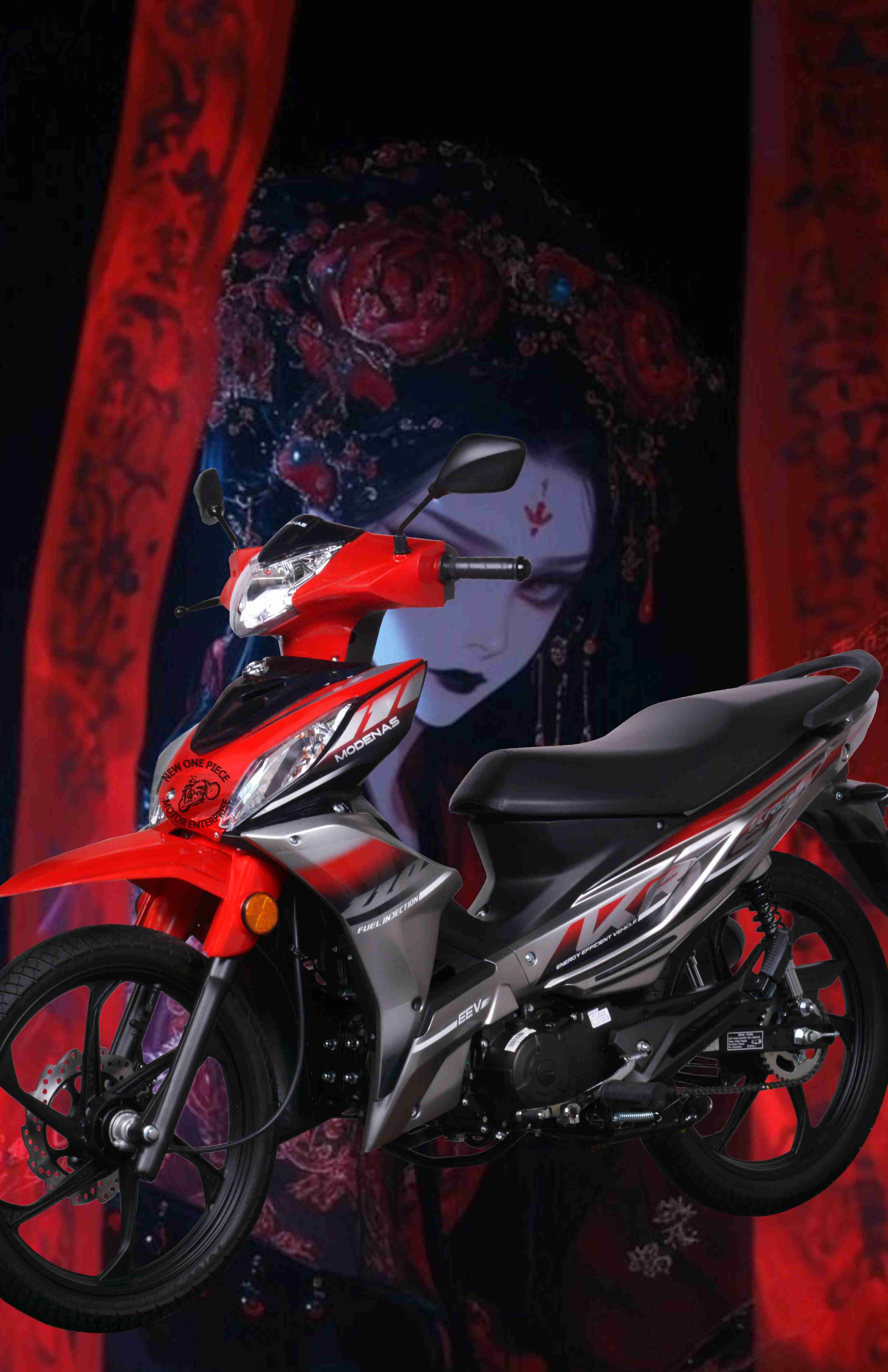 MODENAS KRISS 110 DISC BRAKE (PASSIONATE RED/CARBBEAN CYAN/VIGOROUS BLUE)