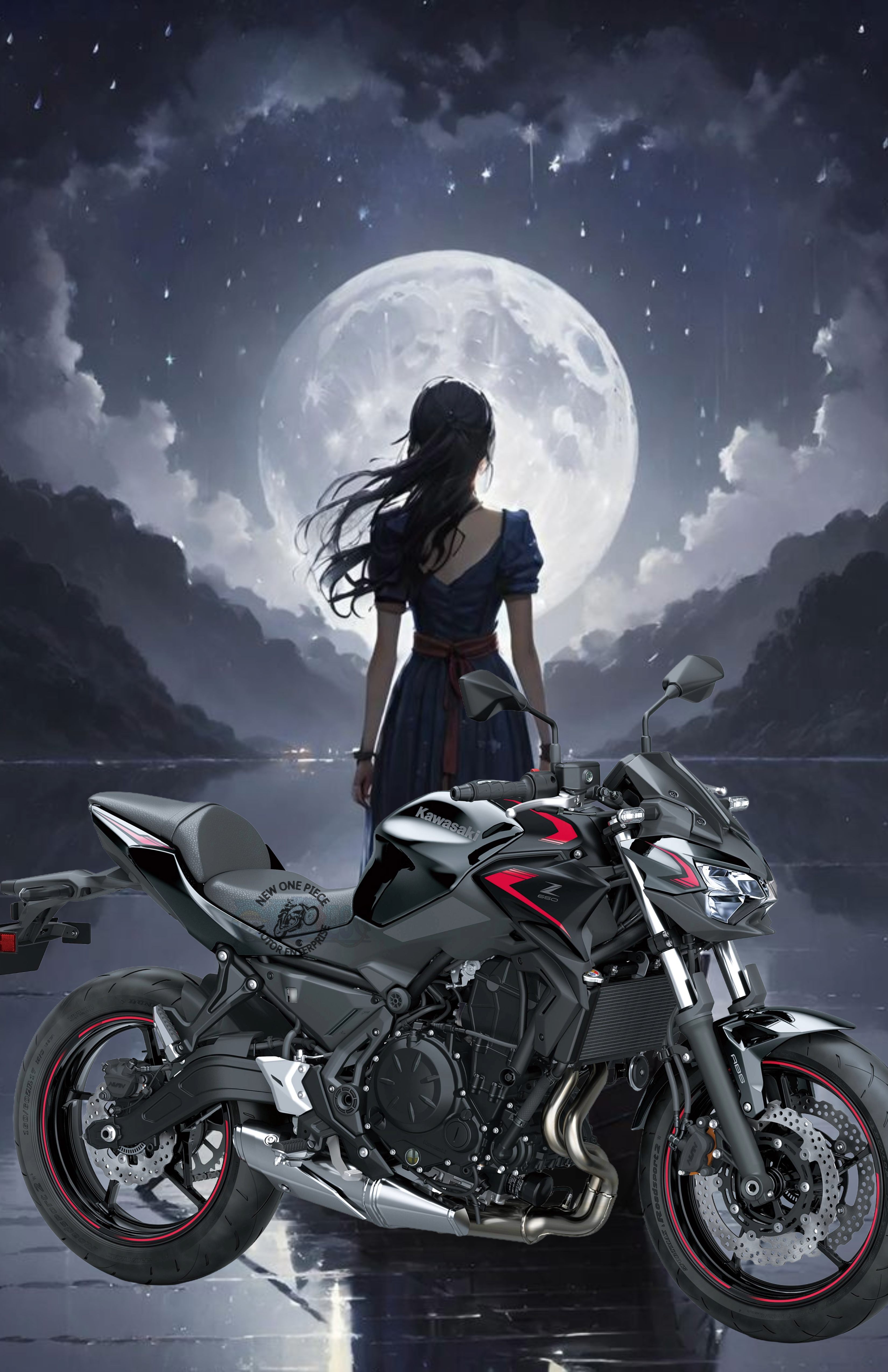 KAWASAKI Z650 (METALLIC SPARK BLACK/RED)